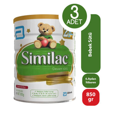 Similac 2 Devam Sütü 850 gr (3lü Avantaj Paketi) - 1