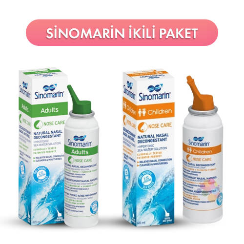 Sinomarin Yetişkinler İçin Deniz Suyu 125 ml+Çocuklar İçin Deniz Suyu Spreyi 100 ml - 1