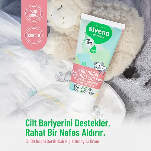 Siveno %100 Doğal Bebek Pişik Önleyici Jel Krem 50ml - 3
