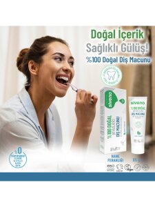 Siveno %100 Doğal Diş Macunu Beyazlatıcı Nane Ferahlığı Florürsüz 65 g - 4