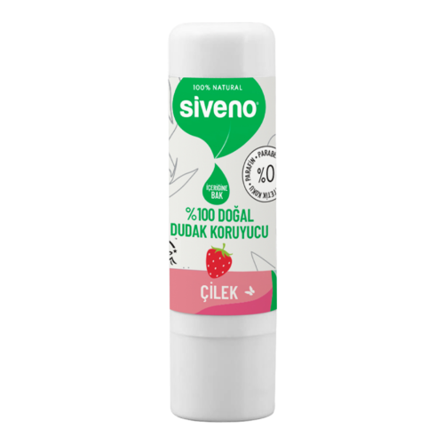 Siveno %100 Doğal Dudak Koruyucu Çilekli 6 gr - 1