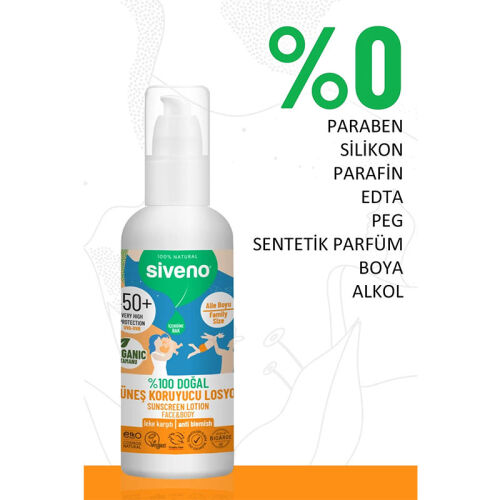Siveno %100 Doğal Güneş Koruyucu Losyon 100 ml - 4