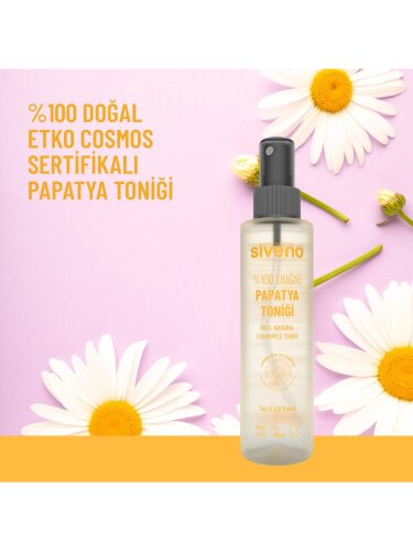 Siveno %100 Doğal Papatya Suyu Aydınlatma Etkili Arındırıcı Rahatlatıcı Saç ve Cilt Toniği 150 ml - 5