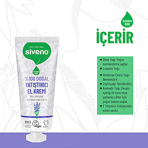 Siveno %100 Doğal Yatıştırıcı El ve Vücut Kremi Lavanta Cilt Yatıştırıcı Onarıcı Yoğun Nemlendirici Vegan 30ml - 2