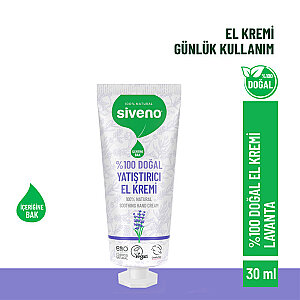 Siveno %100 Doğal Yatıştırıcı El ve Vücut Kremi Lavanta Cilt Yatıştırıcı Onarıcı Yoğun Nemlendirici Vegan 30ml - 3