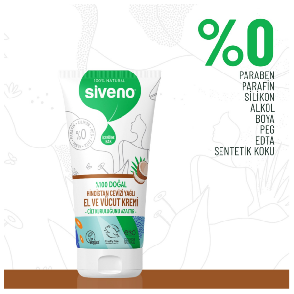 Siveno Doğal El Ve Vücut Kremi Hindistan Cevizi 50 ml - 4