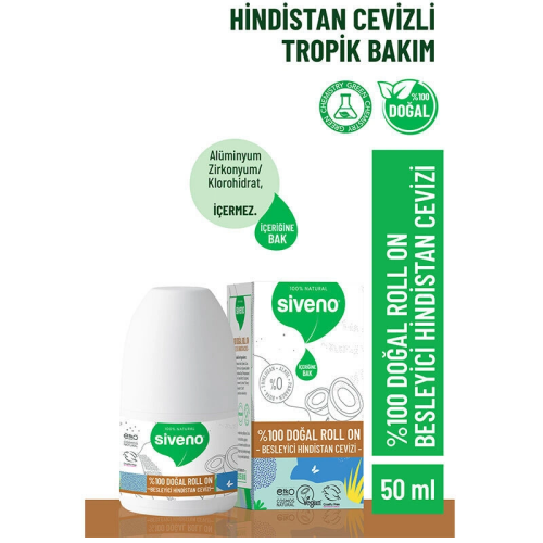 Siveno Doğal Roll-On Besleyici Hindistan Cevizli 50 ml - 1