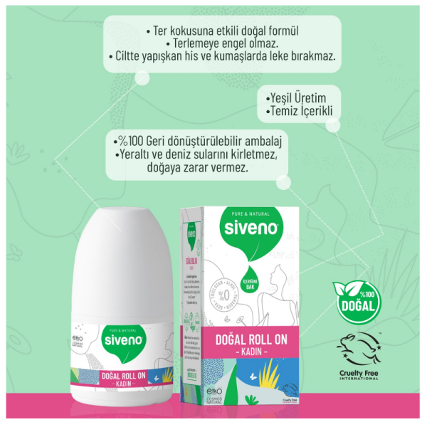 Siveno Doğal Roll-On Kadınlar İçin 50 ml - 5