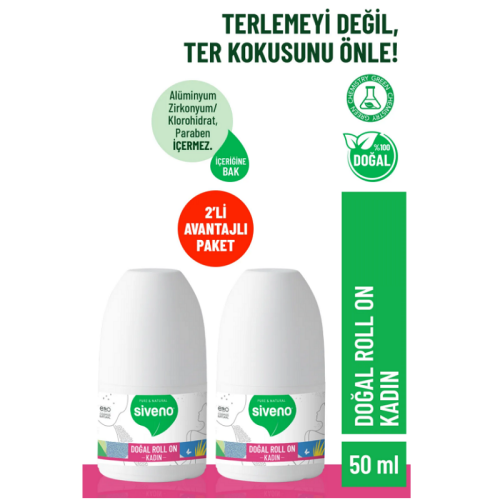 Siveno Doğal Roll-On Kadınlar İçin 50 ml 2'li - 1