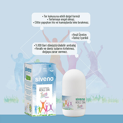 Siveno Natural Roll-On Teen Unisex 50 ml - 3