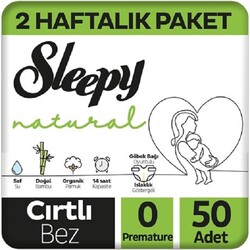 Sleepy 2'li Natural Jumbo No: 0 Peramatüre 0-3 kg 50'li