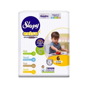 Sleepy Extra Günlük Aktivite Bezi 6 Numara Xlarge 32 Adet