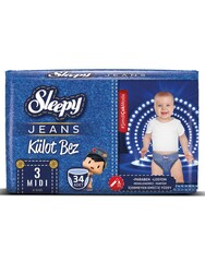 Sleepy Jeans Külot Bez 3 Beden Midi 34lü
