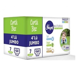 Sleepy Natural Bebek Bezi 4'Lü Jumbo 7 Numara 64 Adet