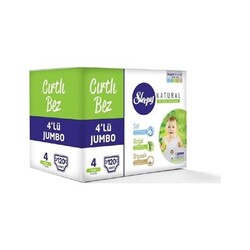 Sleepy Natural Bebek Bezi 4'Lü Jumbo Maxi 4 Beden 120 Adet