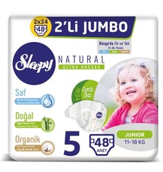 Sleepy Natural İkili Jumbo Bebek Bezi 5 Beden 48 Adet