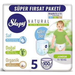 Sleepy Natural Mega Paket Junior 5 Beden Külot Bez 100 Adet