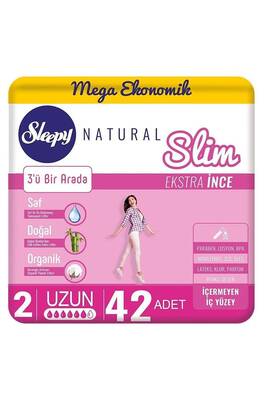 Sleepy Natural Slim Ekstra İnce Uzun 42'li Ped - 1