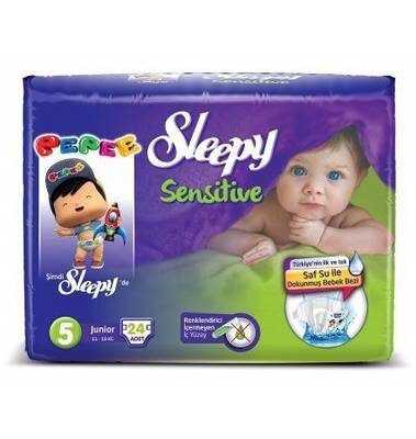 Sleepy Sensitive 5 Beden Junior Bebek Bezi 24 Adet - 1