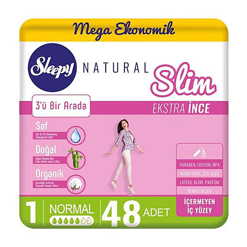 Sleepy Slim Mega Ped Normal 48 Adet - 1