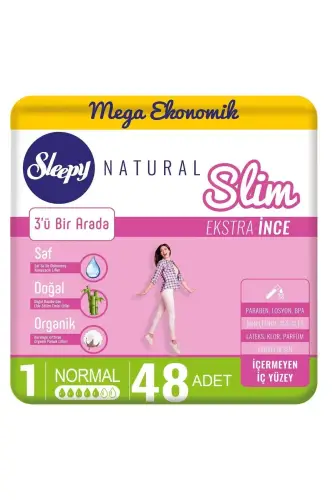 Sleepy Slim Mega Ped Normal 48 Adet - 1