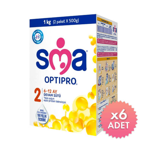 SMA Optipro 2 Devam Sütü 1000 gr 6 Adet - 1