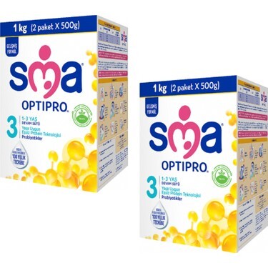 SMA Optipro 3 Probiyotik Devam Sütü 1000 gr 2'li - 1