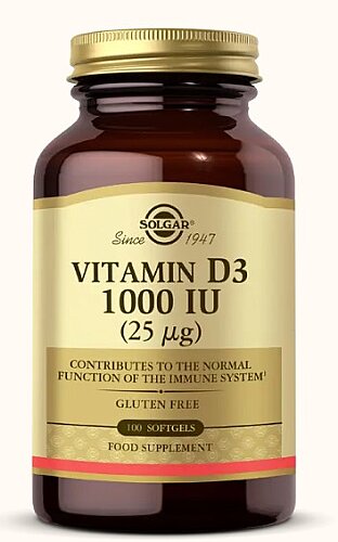 Solgar Vitamin D3 1000 IU 100 Tablet - 1