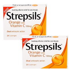 Strepsils C Vitaminli Portakal Aromalı Pastil 2'li Avantaj Paketi