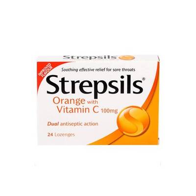 Strepsils C Vitaminli Portakal Aromalı Pastil - 1