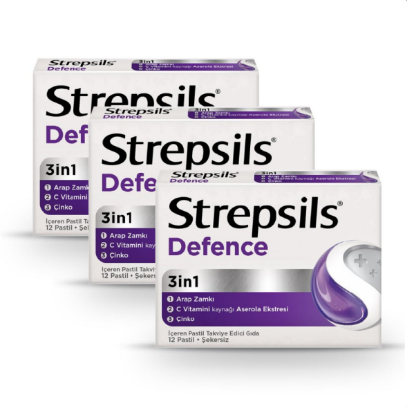 Strepsils Defence 12 Pastil 3 Adet - 1