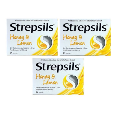 Strepsils Limon ve Bal Aromalı Boğaz Pastili 3'lü Avantaj Paketi - 1