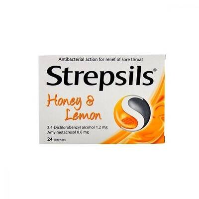 Strepsils Limon ve Bal Aromalı Boğaz Pastili - 1