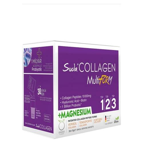Suda Collagen Multiform Portakallı Magnesium 30 Saşe 15 gr - 1