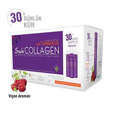 Suda Collagen Sambucus 40 ml x 30 Shots ( Vişne Aromalı ) - 1