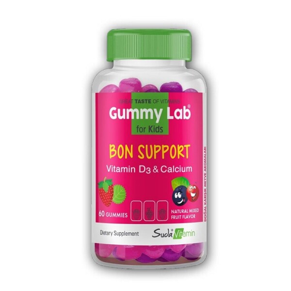 Suda Vitamin Gummy Lab Bon Support Kids Karışık Aroma 60 Gummies - 1