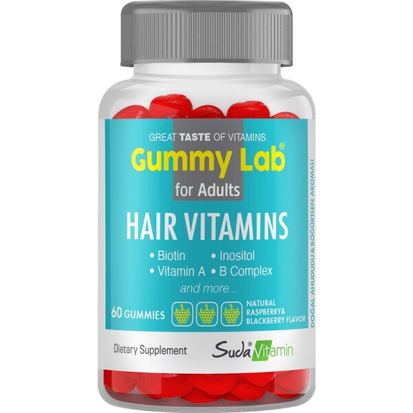 Suda Vitamin Gummy Lab Hair Vitamins Ahududu 60 Gummies - 1