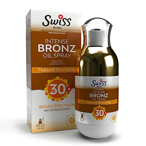 Swiss Bork Bronzlaştırıcı Güneş Spreyi SPF30+ 100 ml - 1