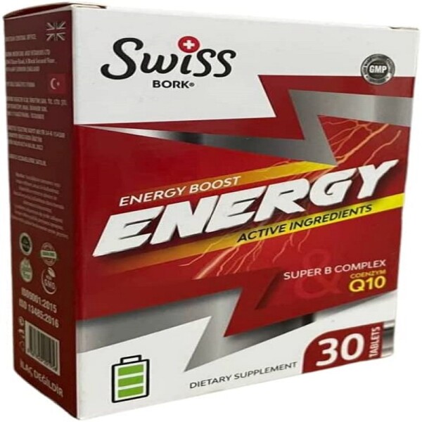 Swiss Bork Energy Q10 + Gingeng + K2 + Folat 30 Tablet - 1