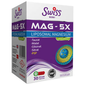 Swiss Bork Mag-5X Liposomal Magnesium 30 Kapsül