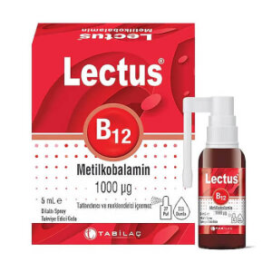Tab İlaç Lectus Metilkobalamin B12 Dilaltı 1000 Sprey 5 ml