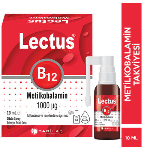 Tab İlaç Lectus Metilkobalamin Dilaltı Sprey 10 ml - 1