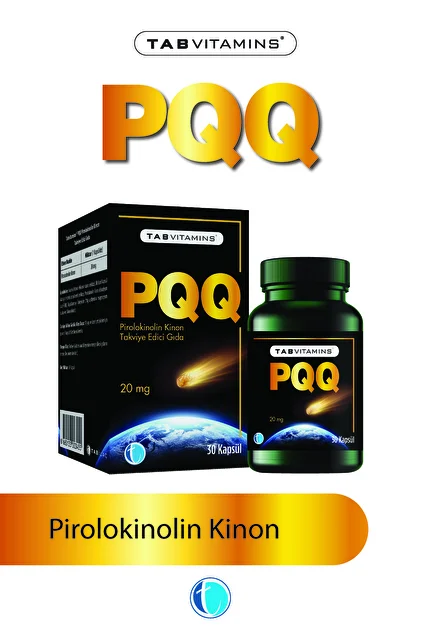 Tab İlaç TabVitamins PQQ Pirolokinolin Kinon 20 mg 30 Kapsül