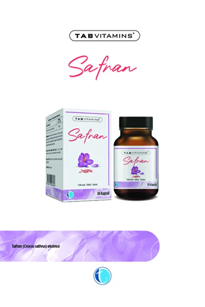 Tab Vitamins Safran 50 mg 30 Kapsül