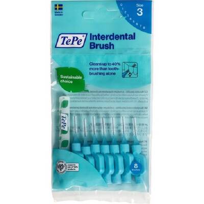 Tepe Diş Arayüz Fırçası Mavi 0,6 mm - 8'li Paket - 1