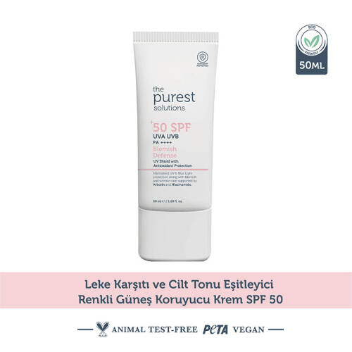 The Purest Solutions Lekeli Ciltler İçin Güneş Kremi Spf50+ 50ml - 1