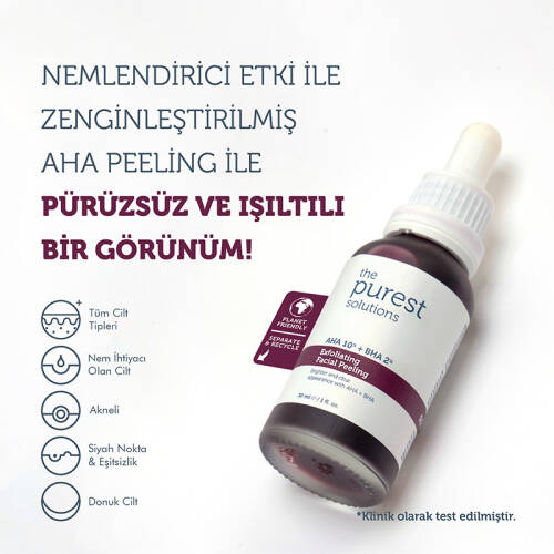 The Purest Solutions Canlandırıcı & Cilt Tonu Eşitleyici Yüz Peeling Serum 30ml - 2