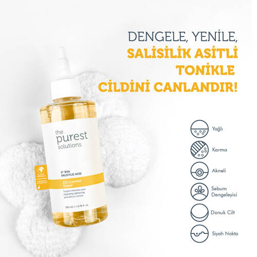 The Purest Solutions Yağ Kontrol Toneri BHA Salisilik Asit 200 ml - 2