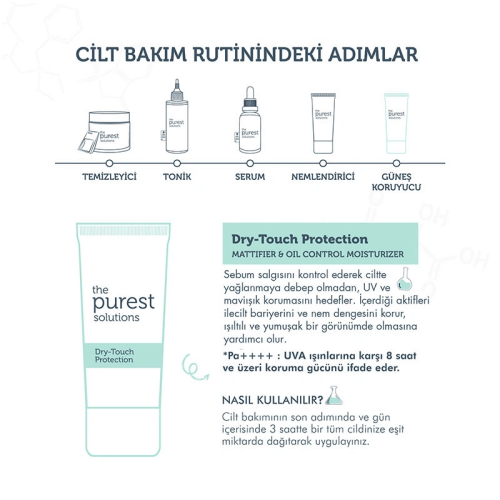 The Purest Solutions Yağlı Ciltler Için Mat Bitişli Güneş Kremi 50ml - 6