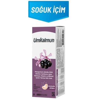 Umkaimun Mandarin Aromalı Sambucus Sardunya Ekst. 15 Efervesan Tablet - 2